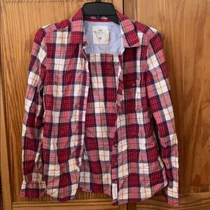 American Eagle Plaid Button-Up